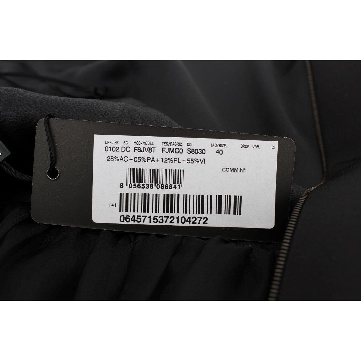 فستان دولتشي آند غابانا الأنيق باللون الأسود بطول كامل