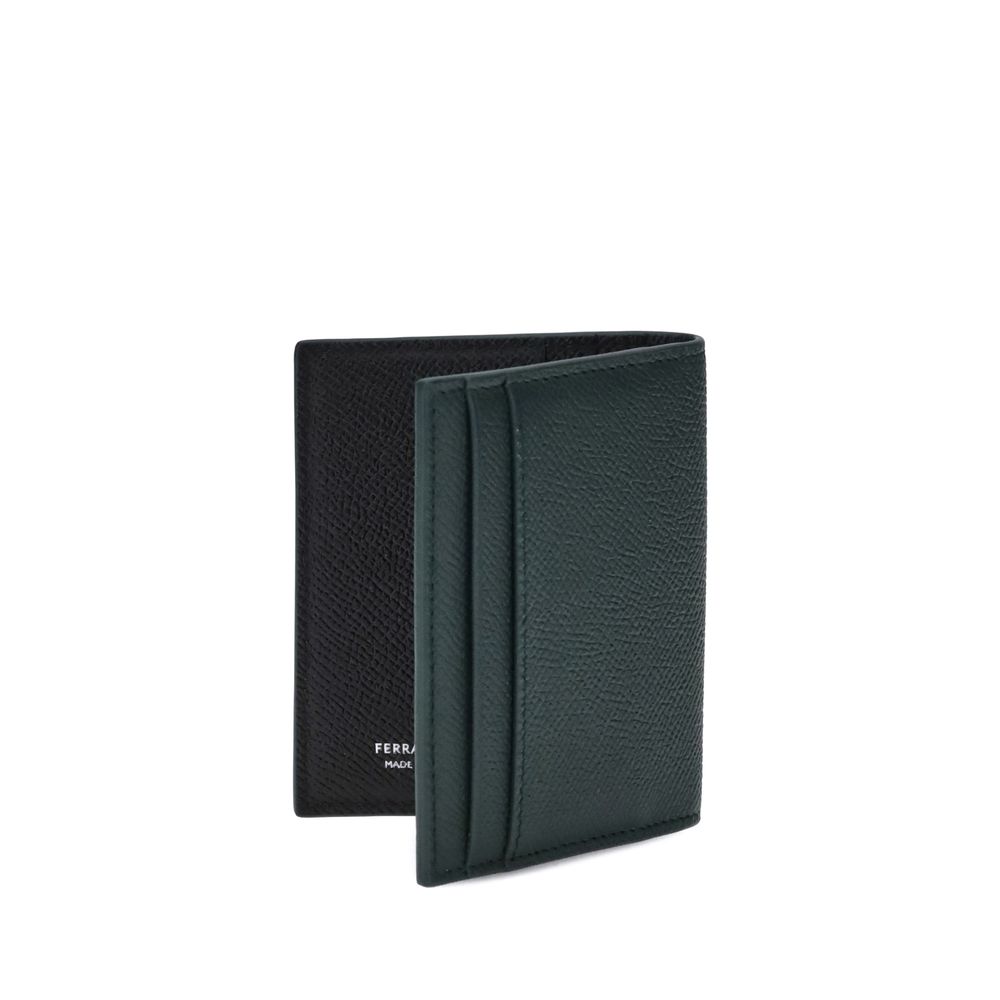 Ferragamo Black Lamb Ovis Aries Aries Wallet