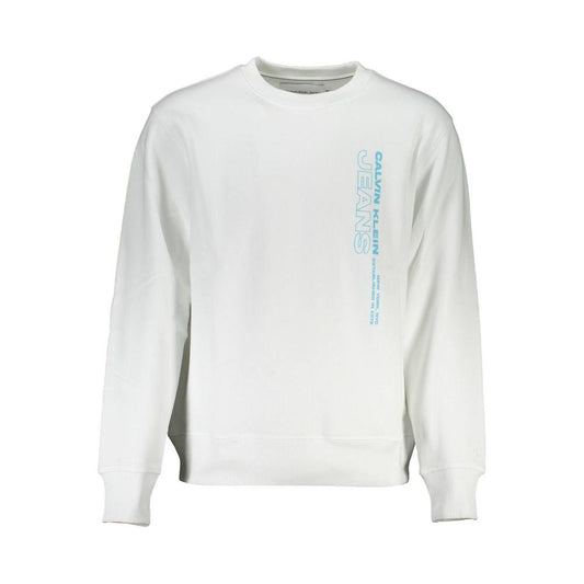 Calvin Klein Crisp White Crew Neck Cotton-Blend Sweater