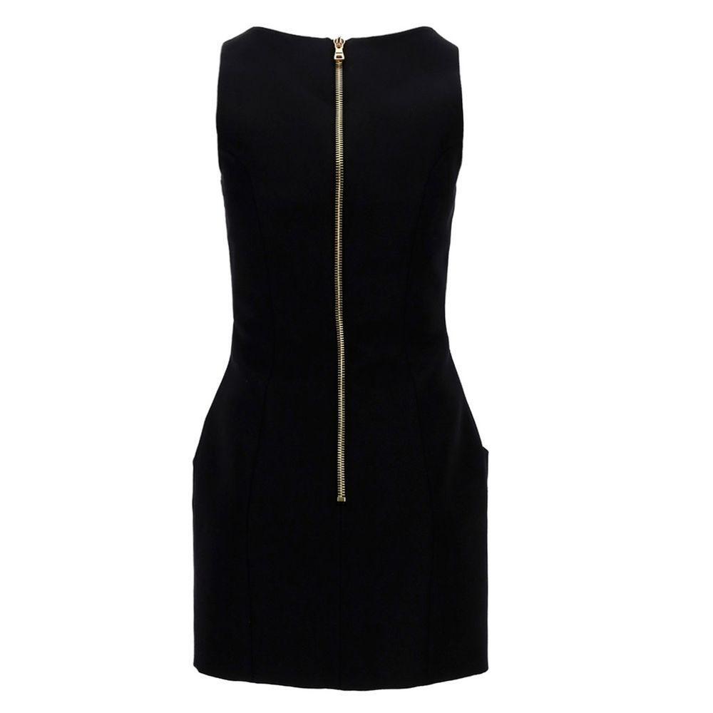 Balmain Black Wool Women Dress BA-15440-IT40|S