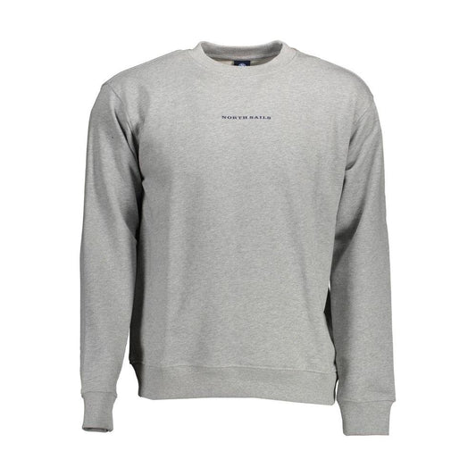North Sails Gray Cotton Men Sweater