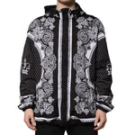Dolce & Gabbana Black Bandana Print Hooded Bomber Jacket JKT41454-58