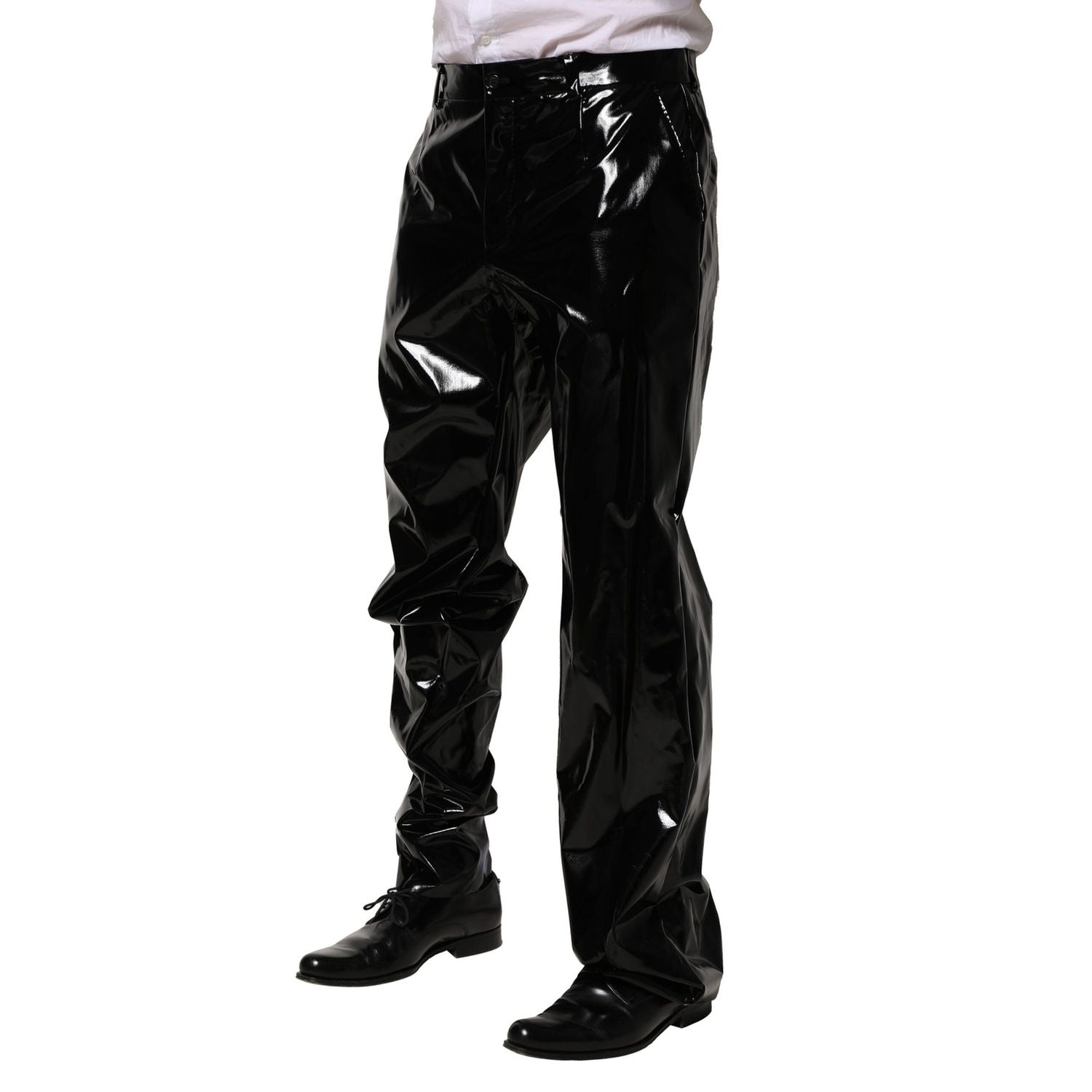 Dolce & Gabbana Black Nylon Straight Men Pants