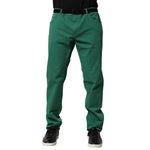 Dolce & Gabbana Green Cotton Stretch Skinny Men Denim Jeans