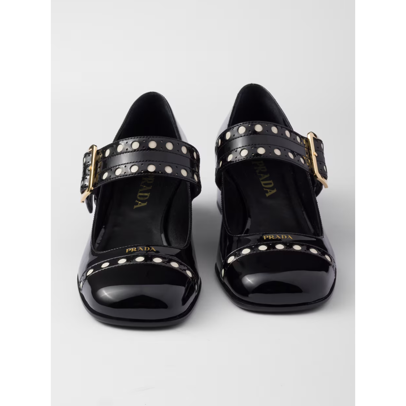 Prada Black Patent leather Mary Jane pumps