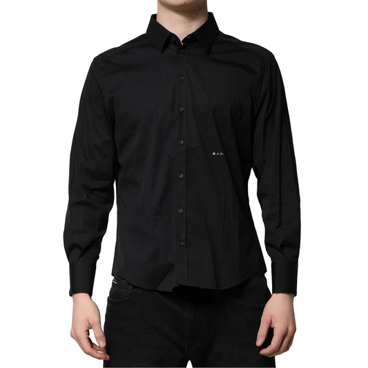 Dolce & Gabbana Black SARTORIA Cotton Formal Men Dress Shirt