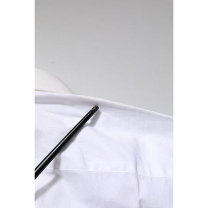 Dolce & Gabbana White GOLD Long Sleeves Dress Formal Shirt