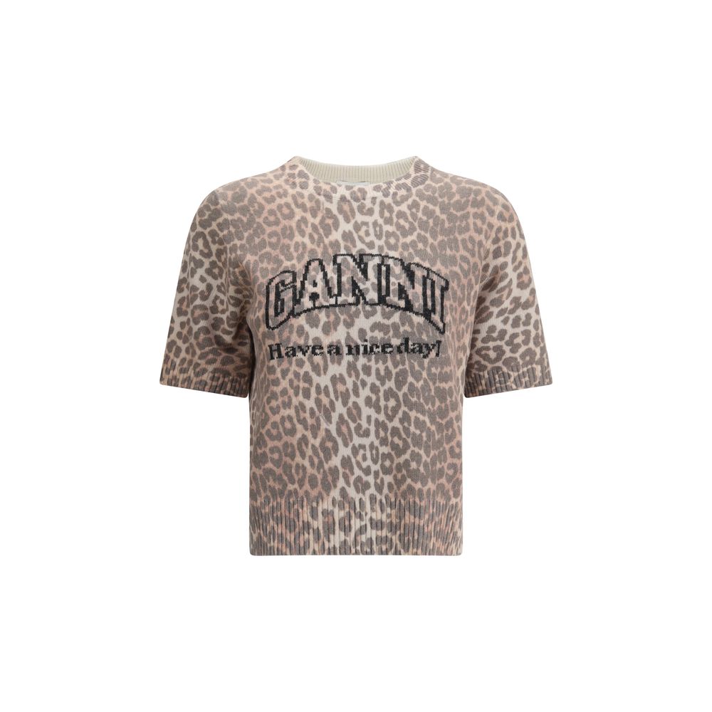 Ganni Multicolor Recycled Wool Sweatshirt