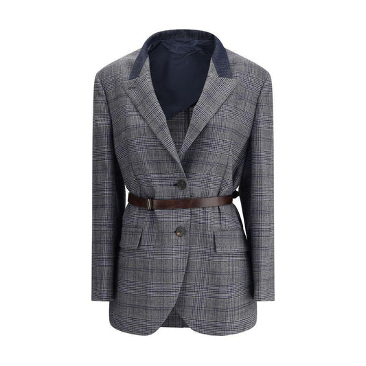 Brunello Cucinelli Prince of Wales pattern Blazer BR-MG5227391PC4227-IT44 | L