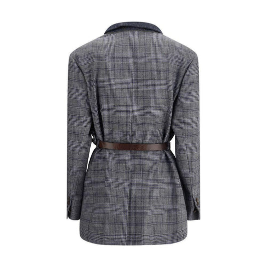Brunello Cucinelli Prince of Wales pattern Blazer BR-MG5227391PC4227-IT44 | L