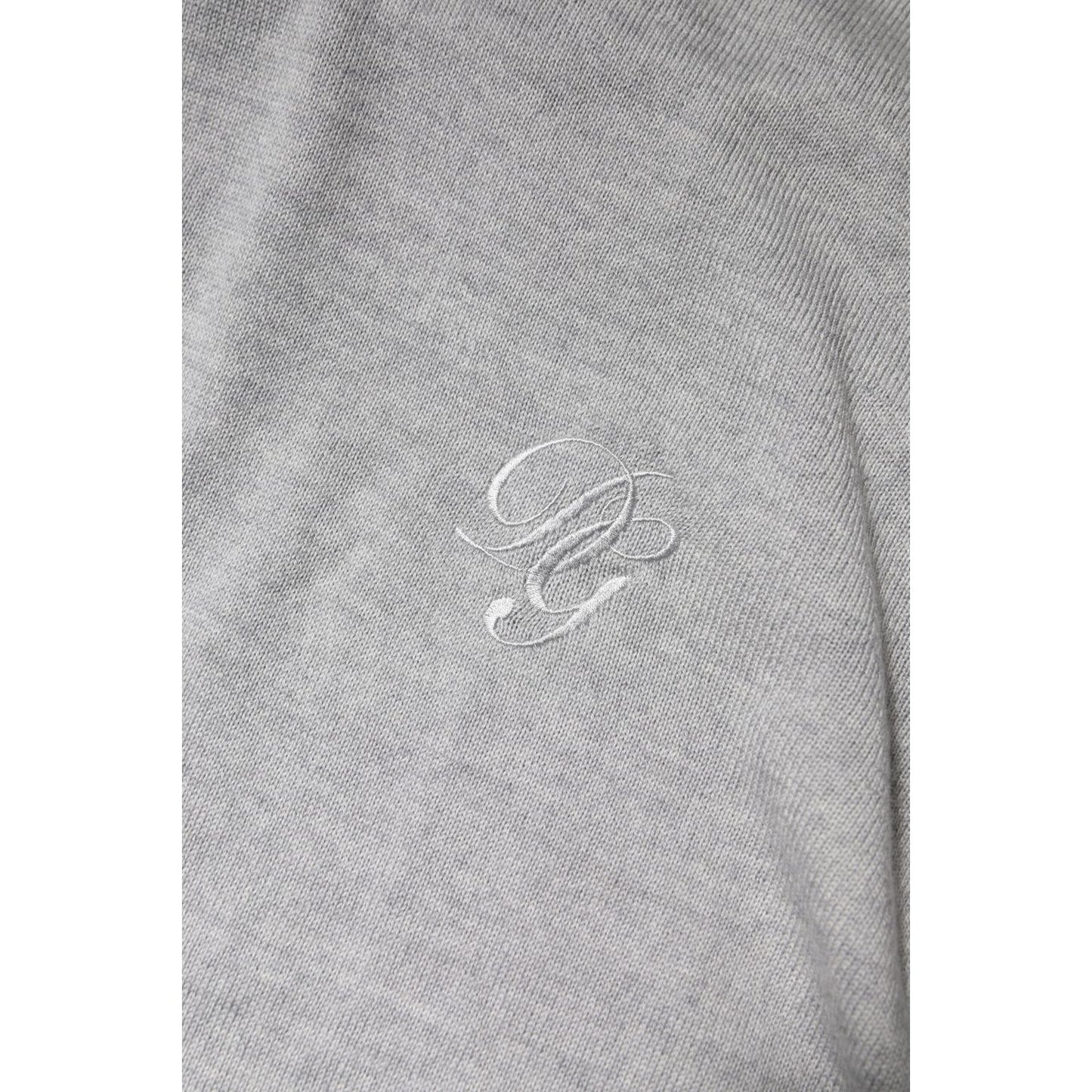 Dolce & Gabbana Gray Long Sleeve Turtleneck Pullover Sweater