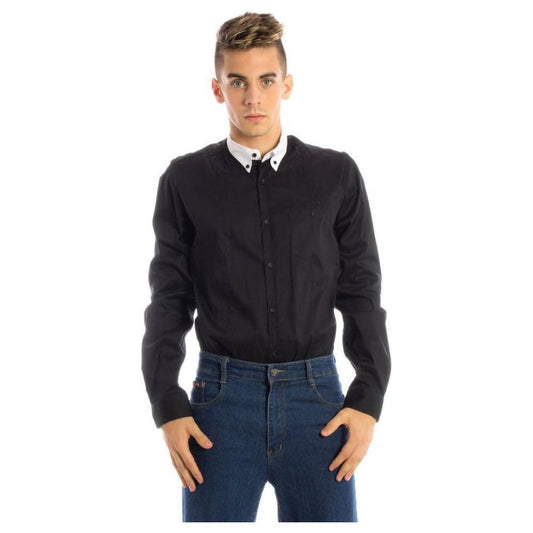 Papete Black Cotton Shirt PA-23993-XXL