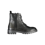 Calvin Klein Sleek Black Ankle Boots with Laces and Zip Detail CA-25018-EU46