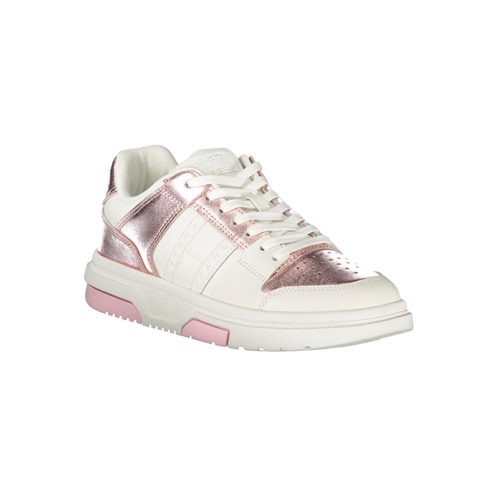 Tommy HilfigerTommy Hilfiger White Polyethylene Women Sneaker1728,67403481248,EU36/US6,EU37/US7,New with tags,Sneakers - Women - Shoes,Tommy Hilfiger,White,Women