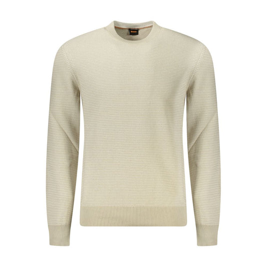 Hugo Boss Beige Cotton Men Sweater BO-34569-XXL