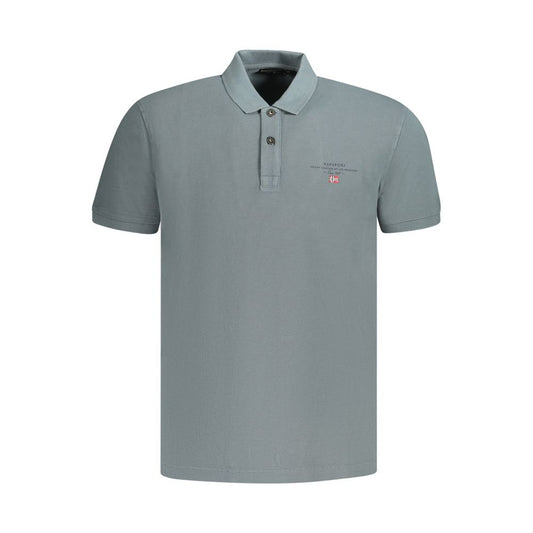 Napapijri Gray Cotton Mens Polo Shirt