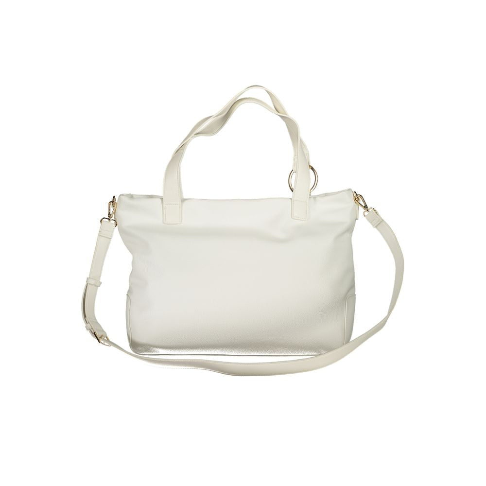 Front view with bag zipped and handles upright.