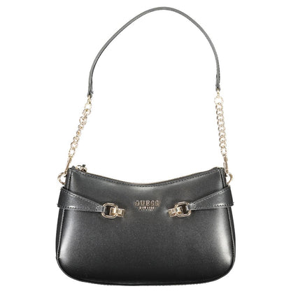 Guess Jeans Black Polyethylene Women Handbag with removable shoulder strap and elegant design