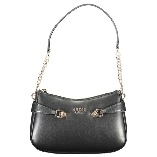 Guess Jeans Black Polyethylene Women Handbag with removable shoulder strap and elegant design