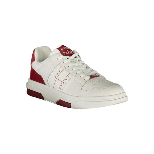 Tommy Hilfiger Red Leather Men Sneaker TO-36746-EU40/US7