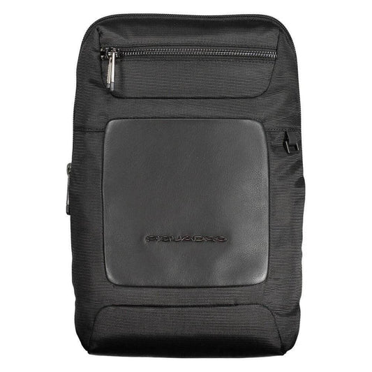 Piquadro Black Recycled Polyethylene Men Shoulder Bag