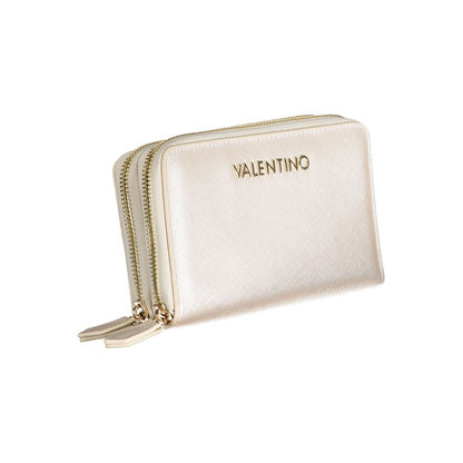 Mario Valentino Brown Polyethylene Women Wallet with zip closure and logo