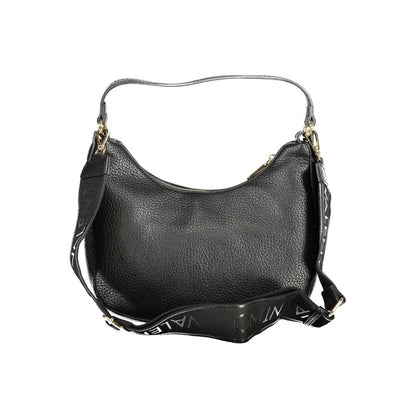 Mario Valentino Black Polyethylene Women Handbag with adjustable strap and zip closure