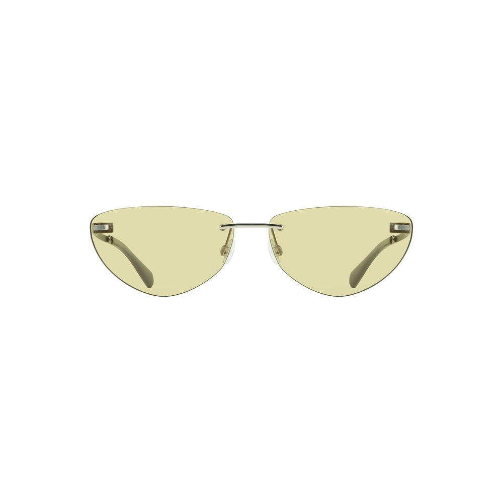 Calvin Klein Green Metal Women Sunglass with chic drop-shaped lenses for a bold, fashionable look.