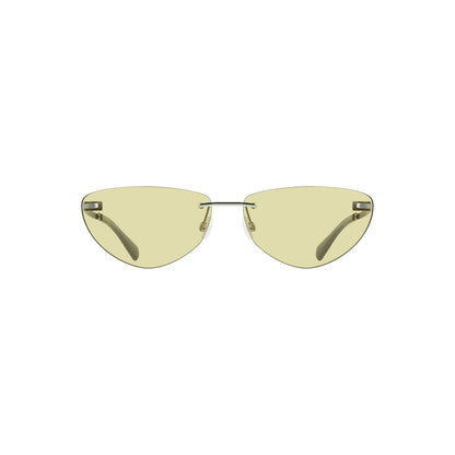 Calvin Klein Green Metal Women Sunglass with chic drop-shaped lenses for a bold, fashionable look.