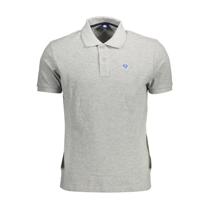 North Sails Gray Cotton Polo Shirt