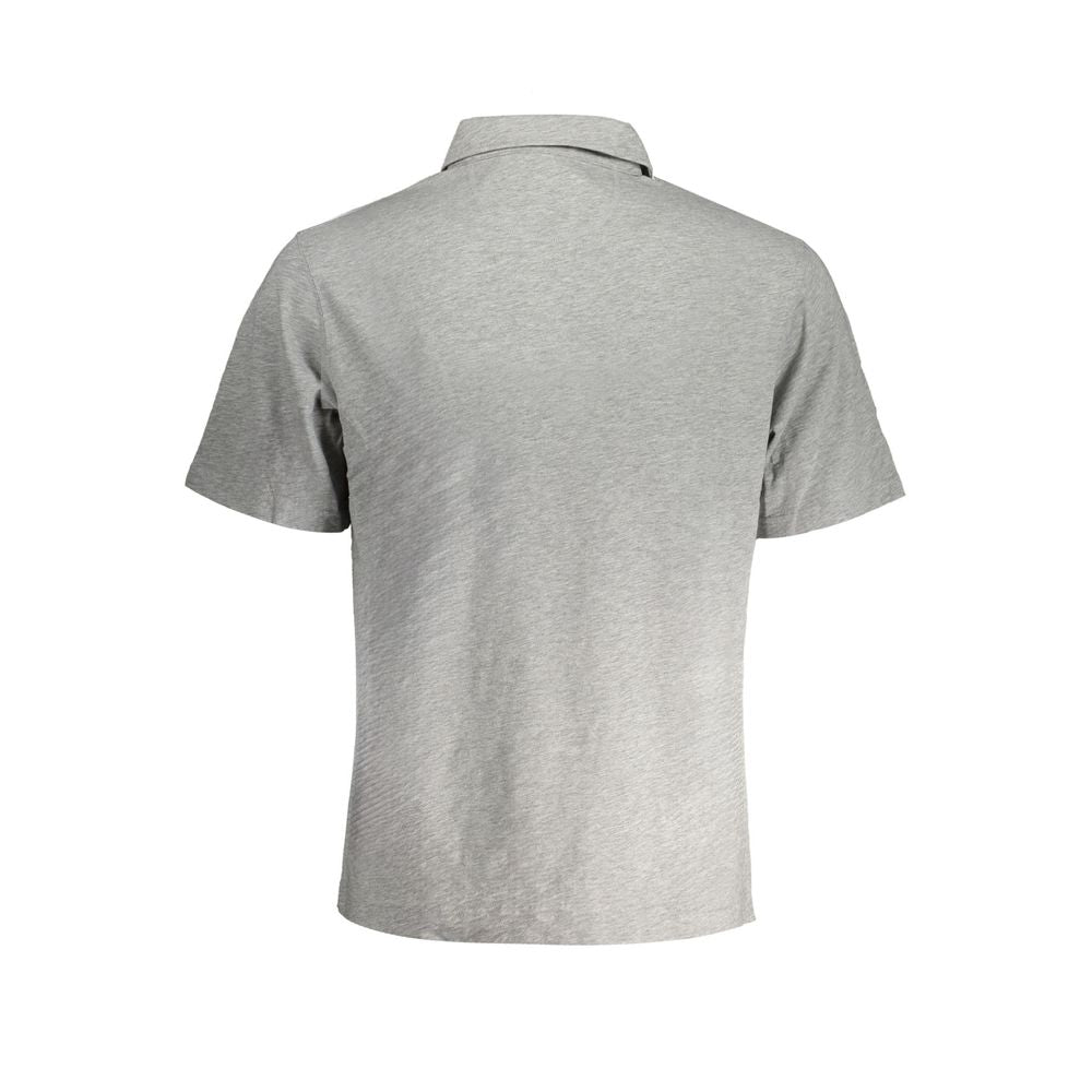 Back view of La Martina Brown Cotton Men Polo Shirt showcasing premium cotton fabric and elegant design.
