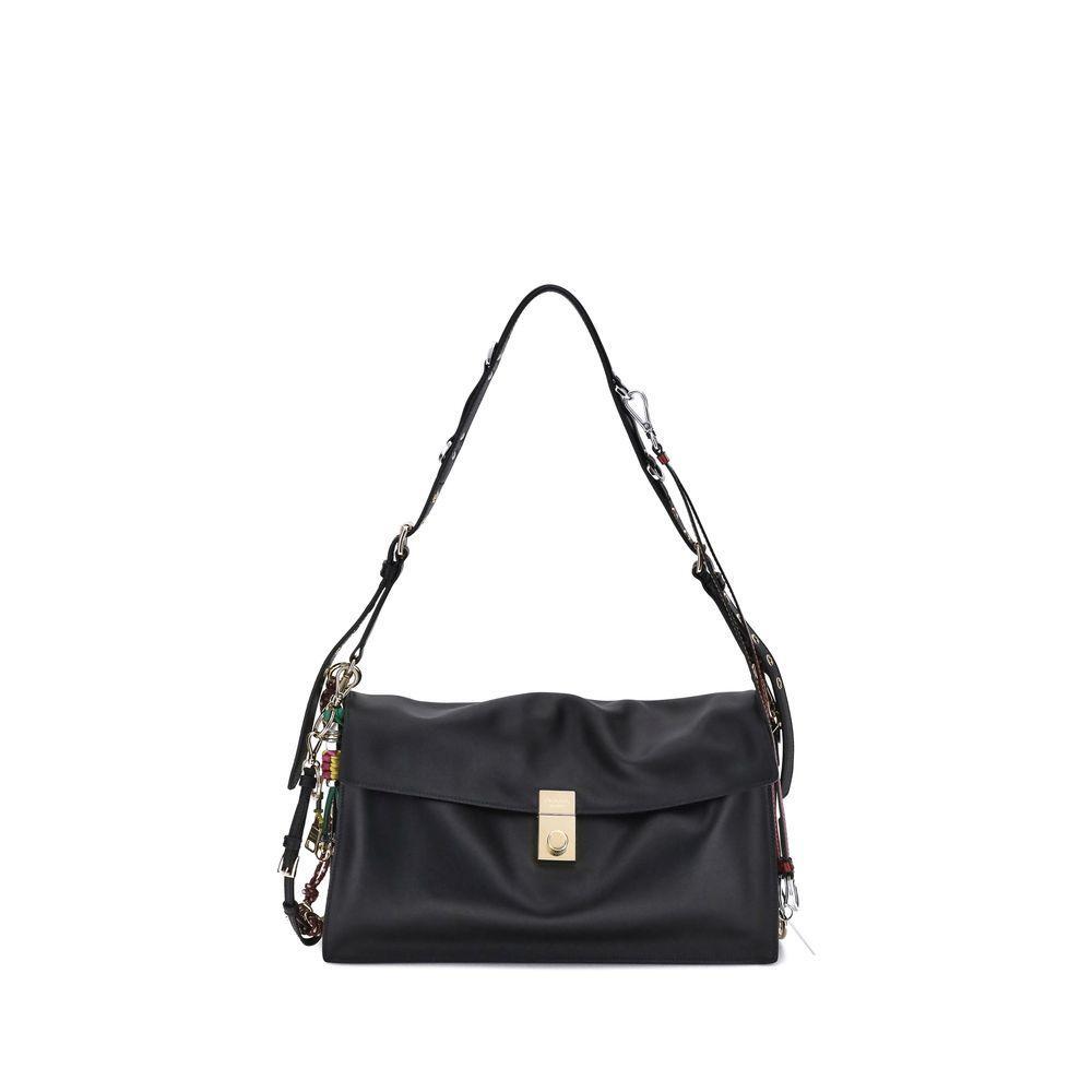 Front view with bag zipped and handles upright.