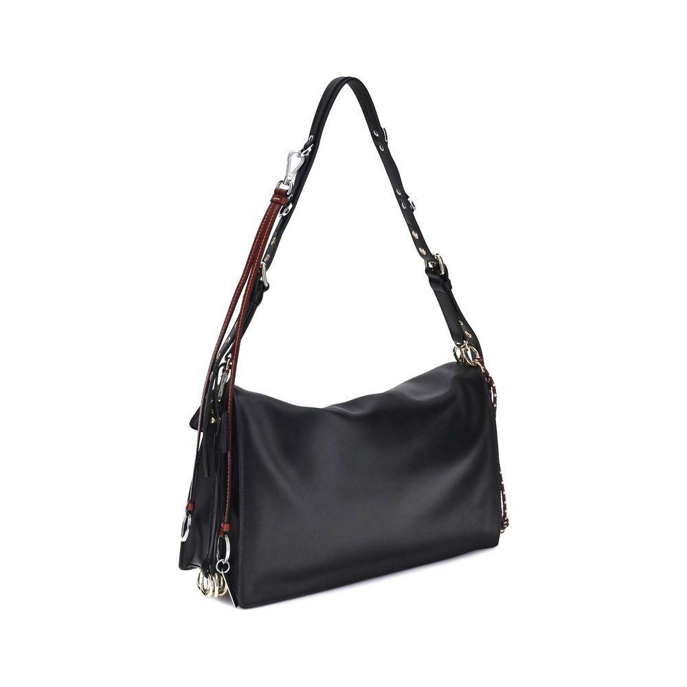 Front view with bag zipped and handles upright.