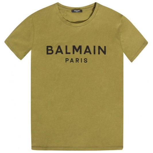 Balmain Green Cotton T-Shirt BA-15484-S