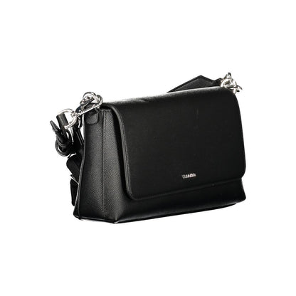Calvin Klein Black Polyethylene Women Handbag with adjustable strap and sleek design, perfect for versatile fashion.