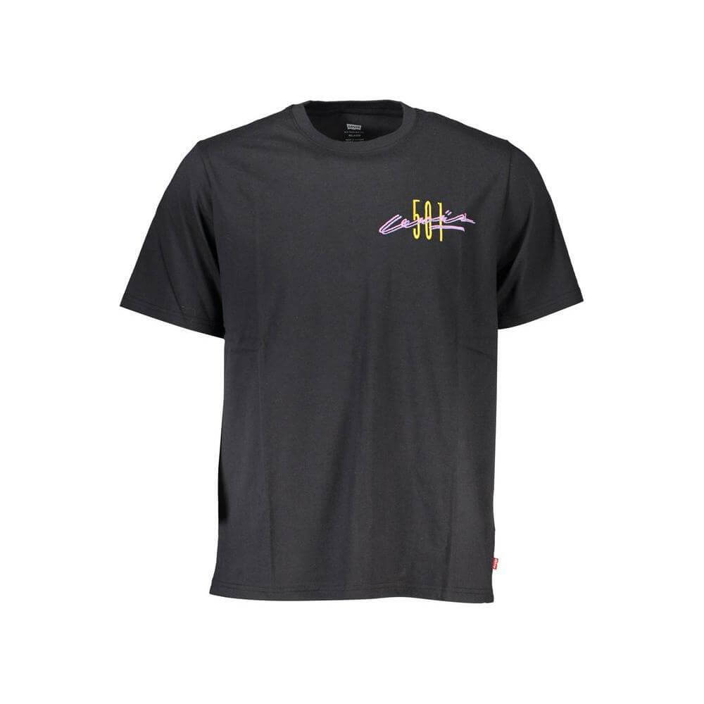 Levi's Black Cotton Men T-Shirt LE-37376-S