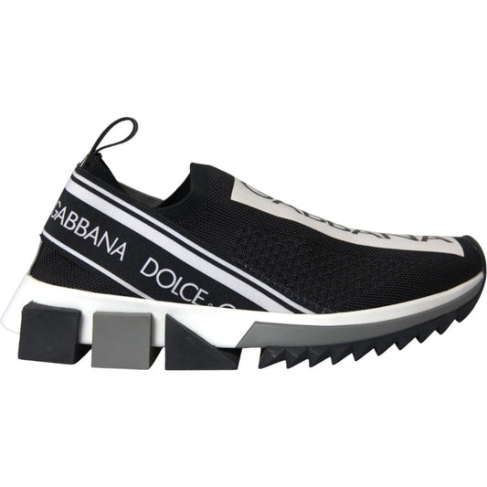 Dolce & Gabbana Black White Slip On Sorrento Sneakers Shoes MV6861#4-39.5