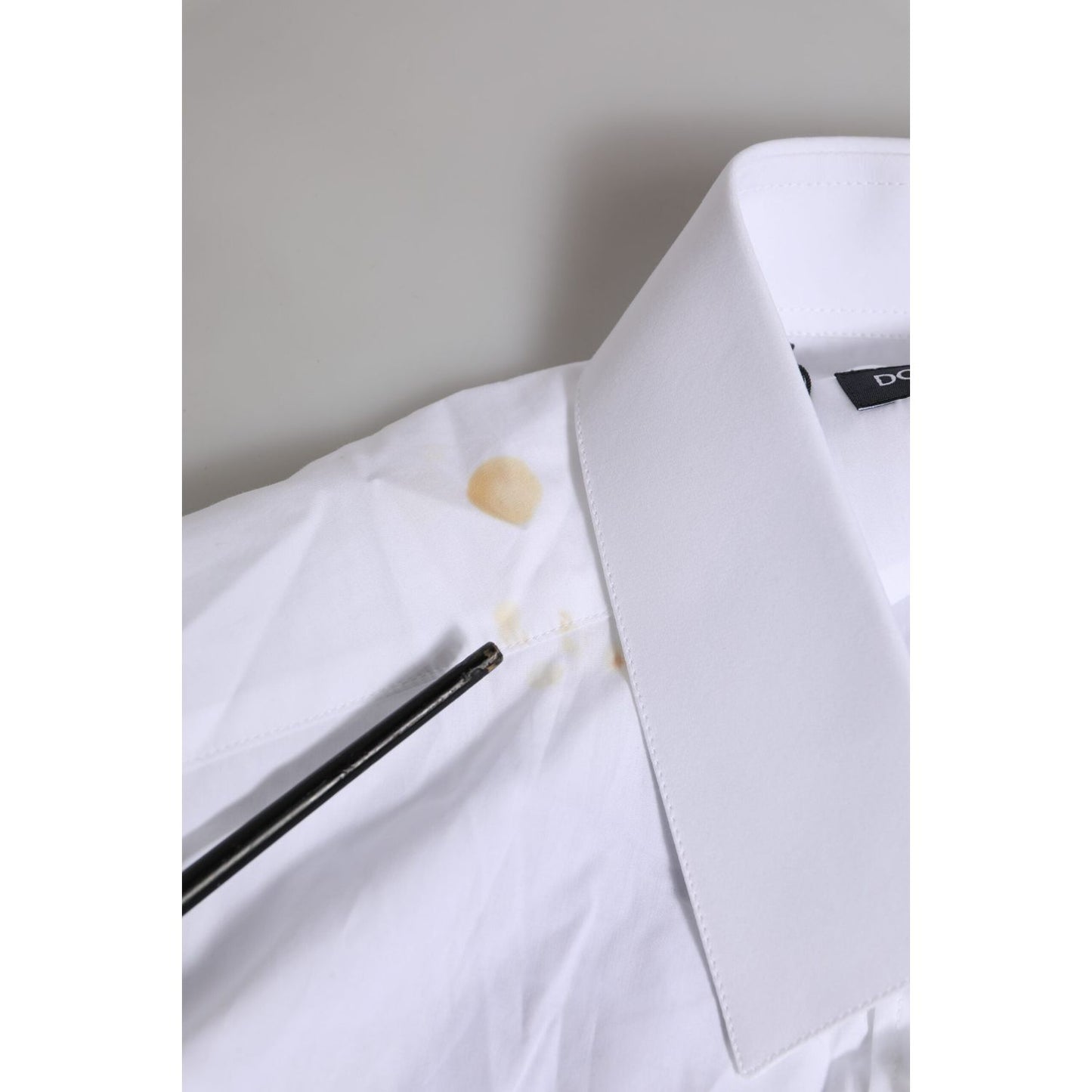 Dolce & Gabbana White Cotton MARTINI Long Sleeve Formal Shirt