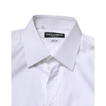Dolce & Gabbana White Cotton GOLD Long Sleeves Formal Shirt TSH906841-38