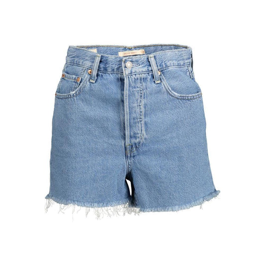 Levi's Light Blue Cotton Women Short LE-16426-W25