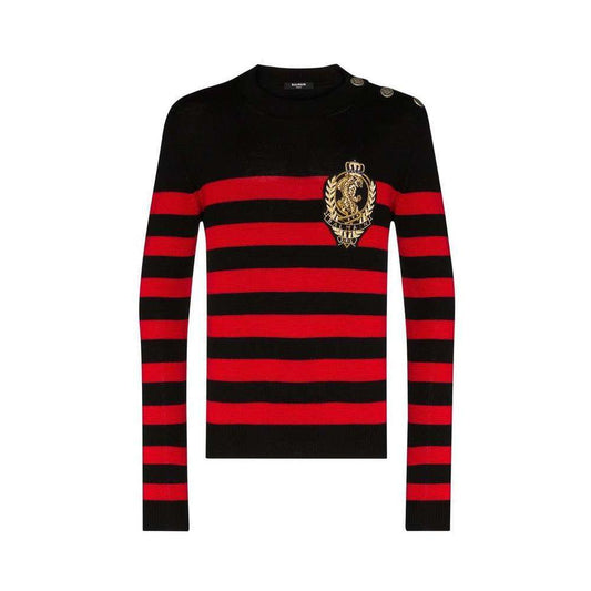 Balmain Black Wool Sweater BA-15503-S