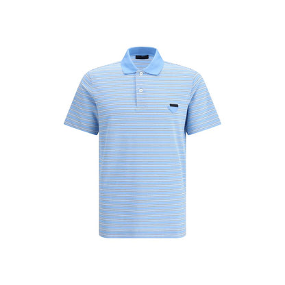 Prada Light Blue Cotton Polo Shirt