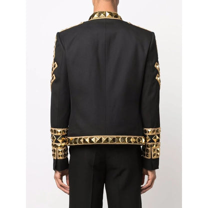 Balmain Black Acetate Men's Blazer