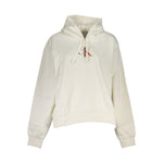 Calvin Klein Chic White Fleece Hooded Sweatshirt CA-24859-XL