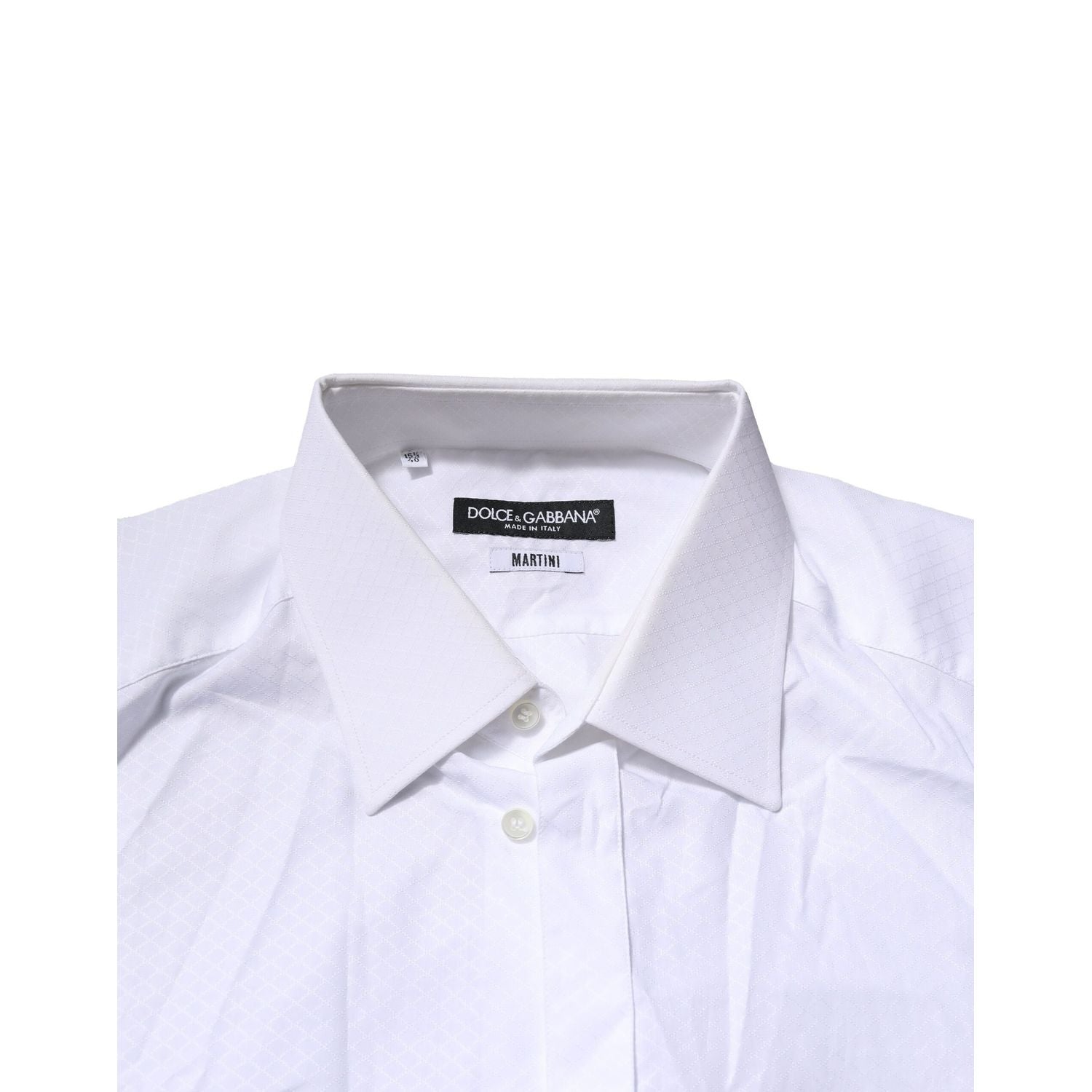 Dolce & Gabbana White MARTINI Long Sleeve Dress Formal Shirt