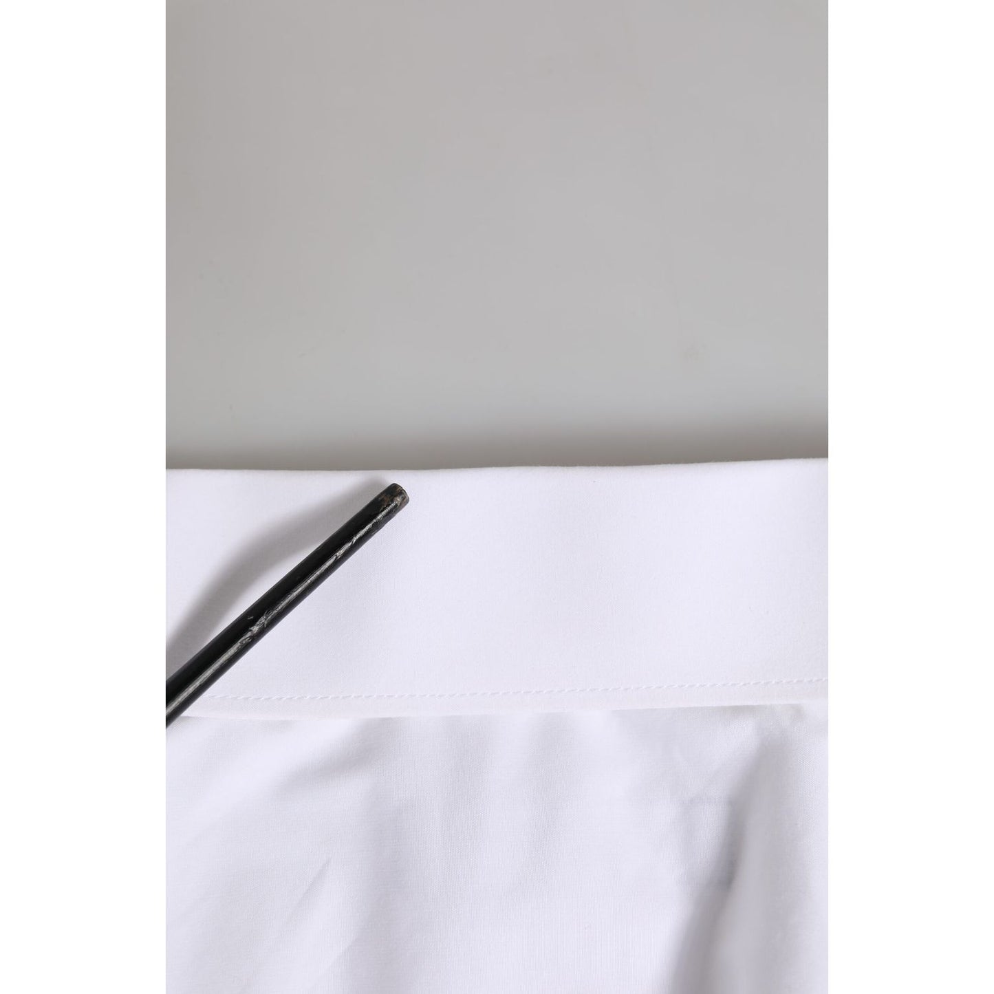 Dolce & Gabbana White GOLD Long Sleeve Dress Men Formal Shirt