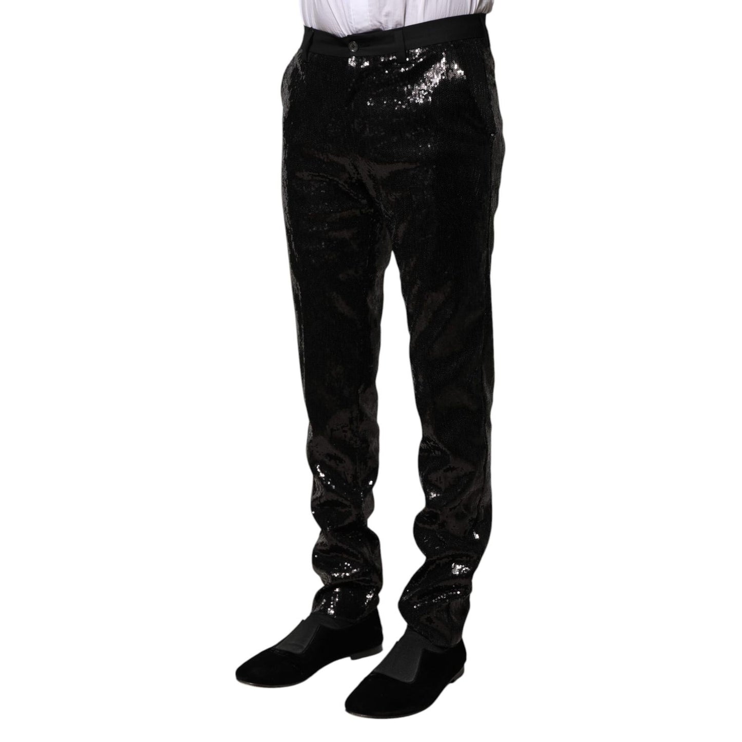 Dolce & Gabbana Black Sequined Embellishment Pants