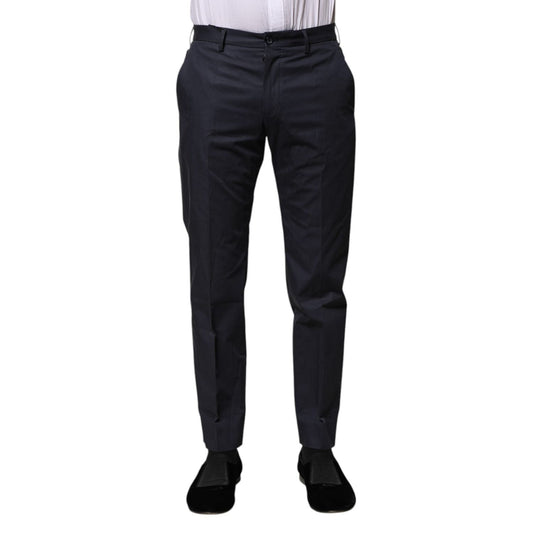 Dolce & Gabbana Dark Blue Cotton Formal Pants PAN76469-46
