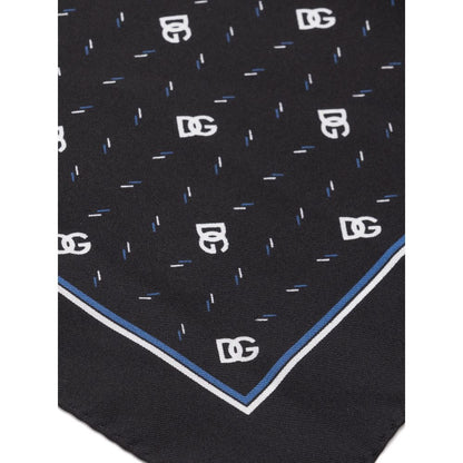 Dolce & Gabbana Black Silk Pocket Square