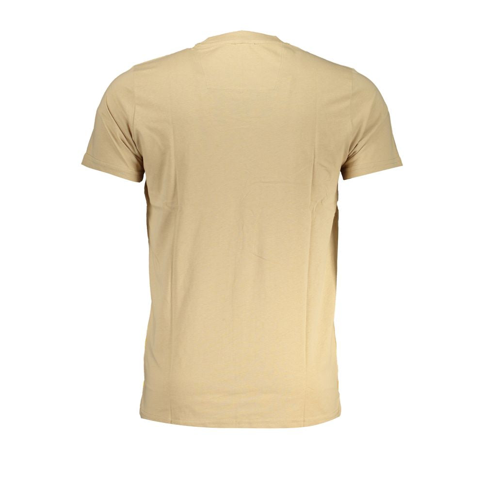 Cavalli Class Beige Cotton T-Shirt CA-28611-XL